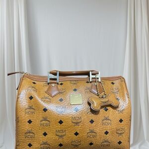 MCM Visetos Boston with Charm